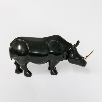 Loet Vanderveen - RHINO (137) - BRONZE - 18 X 7 X 9.5 - These sculptures are bronze limited editions.
<br>
<br><a href="/[sculpture]/[available]-[patina]-[swatches]/">More than 30 patinas are available</a>. Available patinas are indicated as IN STOCK. Loet Vanderveen limited editions are always in strong demand and our stocked inventory sells quickly. Special orders are not being taken at this time.
<br>
<br>Allow a few weeks for your sculptures to arrive as each one is thoroughly prepared and packed in our warehouse. This includes fully customized crating and boxing for each piece. Your patience is appreciated during this process as we strive to ensure that your new artwork safely arrives.
<br>
<br>Shipping and Handling TBD