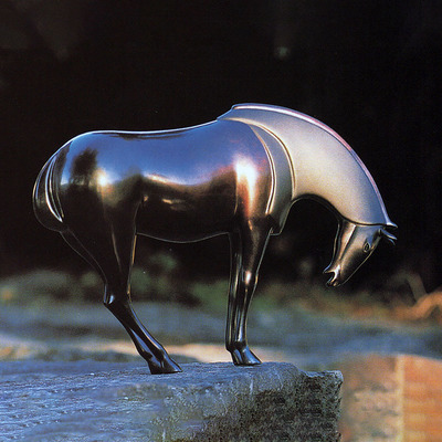 Loet Vanderveen - HORSE, ARMORED-THIN LINE OR FULL MANE POLISHED (154) - BRONZE - 10.25 X 13.5 - These sculptures are bronze limited editions.
<br>
<br><a href="/[sculpture]/[available]-[patina]-[swatches]/">More than 30 patinas are available</a>. Available patinas are indicated as IN STOCK. Loet Vanderveen limited editions are always in strong demand and our stocked inventory sells quickly. Special orders are not being taken at this time.
<br>
<br>Allow a few weeks for your sculptures to arrive as each one is thoroughly prepared and packed in our warehouse. This includes fully customized crating and boxing for each piece. Your patience is appreciated during this process as we strive to ensure that your new artwork safely arrives.
<br>
<br>Shipping and Handling TBD