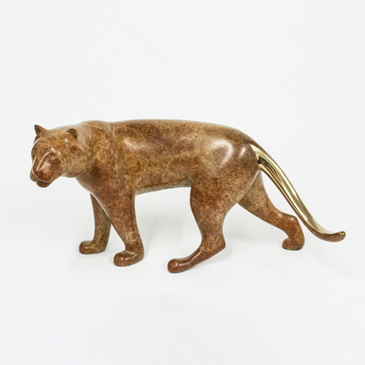 Loet Vanderveen - TIGER (164) - BRONZE - 11 X 6 - These sculptures are bronze limited editions.
<br>
<br><a href="/[sculpture]/[available]-[patina]-[swatches]/">More than 30 patinas are available</a>. Available patinas are indicated as IN STOCK. Loet Vanderveen limited editions are always in strong demand and our stocked inventory sells quickly. Special orders are not being taken at this time.
<br>
<br>Allow a few weeks for your sculptures to arrive as each one is thoroughly prepared and packed in our warehouse. This includes fully customized crating and boxing for each piece. Your patience is appreciated during this process as we strive to ensure that your new artwork safely arrives.
<br>
<br>Shipping and Handling TBD