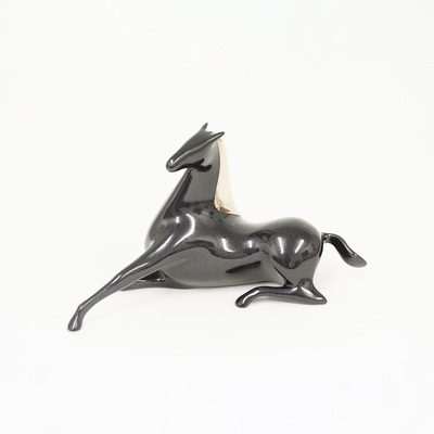 Loet Vanderveen - HORSE, RECLINING (167) - BRONZE - 8 X 4 - These sculptures are bronze limited editions.
<br>
<br><a href="/[sculpture]/[available]-[patina]-[swatches]/">More than 30 patinas are available</a>. Available patinas are indicated as IN STOCK. Loet Vanderveen limited editions are always in strong demand and our stocked inventory sells quickly. Special orders are not being taken at this time.
<br>
<br>Allow a few weeks for your sculptures to arrive as each one is thoroughly prepared and packed in our warehouse. This includes fully customized crating and boxing for each piece. Your patience is appreciated during this process as we strive to ensure that your new artwork safely arrives.
<br>
<br>Shipping and Handling TBD