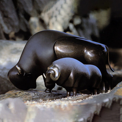 Loet Vanderveen - MUSK OX (168) - BRONZE - 9.5 X 5.5 - These sculptures are bronze limited editions.
<br>
<br><a href="/[sculpture]/[available]-[patina]-[swatches]/">More than 30 patinas are available</a>. Available patinas are indicated as IN STOCK. Loet Vanderveen limited editions are always in strong demand and our stocked inventory sells quickly. Special orders are not being taken at this time.
<br>
<br>Allow a few weeks for your sculptures to arrive as each one is thoroughly prepared and packed in our warehouse. This includes fully customized crating and boxing for each piece. Your patience is appreciated during this process as we strive to ensure that your new artwork safely arrives.
<br>
<br>Shipping and Handling TBD