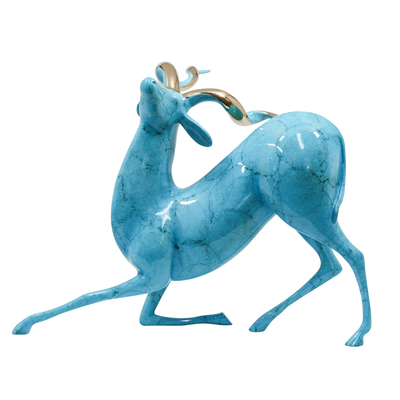 Loet Vanderveen - KUDU (170) - BRONZE - 15 X 11.5 - These sculptures are bronze limited editions.
<br>
<br><a href="/[sculpture]/[available]-[patina]-[swatches]/">More than 30 patinas are available</a>. Available patinas are indicated as IN STOCK. Loet Vanderveen limited editions are always in strong demand and our stocked inventory sells quickly. Special orders are not being taken at this time.
<br>
<br>Allow a few weeks for your sculptures to arrive as each one is thoroughly prepared and packed in our warehouse. This includes fully customized crating and boxing for each piece. Your patience is appreciated during this process as we strive to ensure that your new artwork safely arrives.
<br>
<br>Shipping and Handling TBD