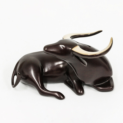 Loet Vanderveen - BUFFALO, BURMESE (173) - BRONZE - 7 X 3.25 - These sculptures are bronze limited editions.
<br>
<br><a href="/[sculpture]/[available]-[patina]-[swatches]/">More than 30 patinas are available</a>. Available patinas are indicated as IN STOCK. Loet Vanderveen limited editions are always in strong demand and our stocked inventory sells quickly. Special orders are not being taken at this time.
<br>
<br>Allow a few weeks for your sculptures to arrive as each one is thoroughly prepared and packed in our warehouse. This includes fully customized crating and boxing for each piece. Your patience is appreciated during this process as we strive to ensure that your new artwork safely arrives.
<br>
<br>Shipping and Handling TBD