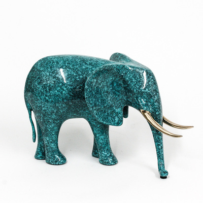 Loet Vanderveen - ELEPHANT, KENYA (175) - BRONZE - 10 X 7 - These sculptures are bronze limited editions.
<br>
<br><a href="/[sculpture]/[available]-[patina]-[swatches]/">More than 30 patinas are available</a>. Available patinas are indicated as IN STOCK. Loet Vanderveen limited editions are always in strong demand and our stocked inventory sells quickly. Special orders are not being taken at this time.
<br>
<br>Allow a few weeks for your sculptures to arrive as each one is thoroughly prepared and packed in our warehouse. This includes fully customized crating and boxing for each piece. Your patience is appreciated during this process as we strive to ensure that your new artwork safely arrives.
<br>
<br>Shipping and Handling TBD