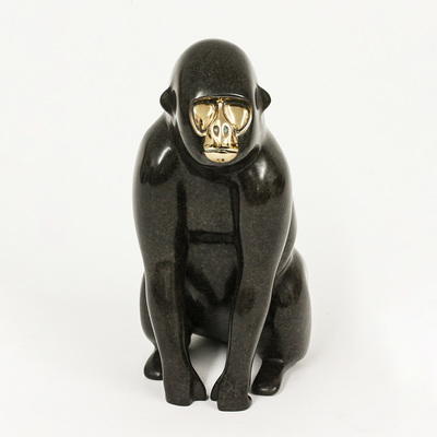 Loet Vanderveen - GORILLA (177) - BRONZE - 5 X 5 X 9 - These sculptures are bronze limited editions.
<br>
<br><a href="/[sculpture]/[available]-[patina]-[swatches]/">More than 30 patinas are available</a>. Available patinas are indicated as IN STOCK. Loet Vanderveen limited editions are always in strong demand and our stocked inventory sells quickly. Special orders are not being taken at this time.
<br>
<br>Allow a few weeks for your sculptures to arrive as each one is thoroughly prepared and packed in our warehouse. This includes fully customized crating and boxing for each piece. Your patience is appreciated during this process as we strive to ensure that your new artwork safely arrives.
<br>
<br>Shipping and Handling TBD