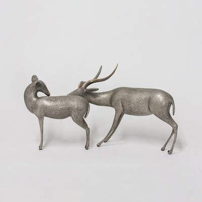Loet Vanderveen - IMPALA PAIR (179) - BRONZE - 14.5 X 8.5 - Free Shipping Anywhere In The USA!<br><br>These sculptures are bronze limited editions.<br><br><a href="/[sculpture]/[available]-[patina]-[swatches]/">More than 30 patinas are available</a>. Available patinas are indicated as IN STOCK. Loet Vanderveen limited editions are always in strong demand and our stocked inventory sells quickly. Please contact the galleries for any special orders.<br><br>Allow a few weeks for your sculptures to arrive as each one is thoroughly prepared and packed in our warehouse. This includes fully customized crating and boxing for each piece. Your patience is appreciated during this process as we strive to ensure that your new artwork safely arrives.
