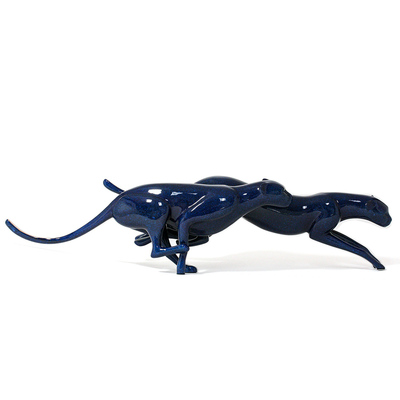 Loet Vanderveen - CHEETAHS, RUNNING (184) - BRONZE - 27.5 X 7 X 6.75 - Free Shipping Anywhere In The USA!<br><br>These sculptures are bronze limited editions.<br><br><a href="/[sculpture]/[available]-[patina]-[swatches]/">More than 30 patinas are available</a>. Available patinas are indicated as IN STOCK. Loet Vanderveen limited editions are always in strong demand and our stocked inventory sells quickly. Please contact the galleries for any special orders.<br><br>Allow a few weeks for your sculptures to arrive as each one is thoroughly prepared and packed in our warehouse. This includes fully customized crating and boxing for each piece. Your patience is appreciated during this process as we strive to ensure that your new artwork safely arrives.
