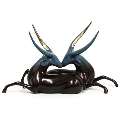Loet Vanderveen - WATERBUCKS (186) - BRONZE - 12 X 6.5 - Free Shipping Anywhere In The USA!<br><br>These sculptures are bronze limited editions.<br><br><a href="/[sculpture]/[available]-[patina]-[swatches]/">More than 30 patinas are available</a>. Available patinas are indicated as IN STOCK. Loet Vanderveen limited editions are always in strong demand and our stocked inventory sells quickly. Please contact the galleries for any special orders.<br><br>Allow a few weeks for your sculptures to arrive as each one is thoroughly prepared and packed in our warehouse. This includes fully customized crating and boxing for each piece. Your patience is appreciated during this process as we strive to ensure that your new artwork safely arrives.