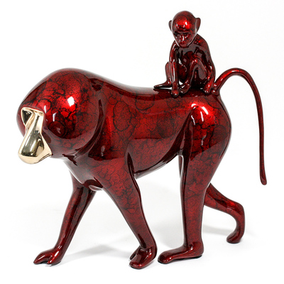 Loet Vanderveen - BABOON & BABY (187) - BRONZE - 10 X 9 - These sculptures are bronze limited editions.
<br>
<br><a href="/[sculpture]/[available]-[patina]-[swatches]/">More than 30 patinas are available</a>. Available patinas are indicated as IN STOCK. Loet Vanderveen limited editions are always in strong demand and our stocked inventory sells quickly. Special orders are not being taken at this time.
<br>
<br>Allow a few weeks for your sculptures to arrive as each one is thoroughly prepared and packed in our warehouse. This includes fully customized crating and boxing for each piece. Your patience is appreciated during this process as we strive to ensure that your new artwork safely arrives.
<br>
<br>Shipping and Handling TBD