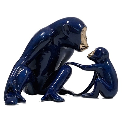 Loet Vanderveen - CHIMP AND BABY (192) - BRONZE - 7 X 5.5 - These sculptures are bronze limited editions.
<br>
<br><a href="/[sculpture]/[available]-[patina]-[swatches]/">More than 30 patinas are available</a>. Available patinas are indicated as IN STOCK. Loet Vanderveen limited editions are always in strong demand and our stocked inventory sells quickly. Special orders are not being taken at this time.
<br>
<br>Allow a few weeks for your sculptures to arrive as each one is thoroughly prepared and packed in our warehouse. This includes fully customized crating and boxing for each piece. Your patience is appreciated during this process as we strive to ensure that your new artwork safely arrives.
<br>
<br>Shipping and Handling TBD