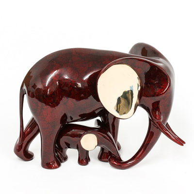 Loet Vanderveen - ELEPHANT & BABY (198) - BRONZE - 10 X 7 - These sculptures are bronze limited editions.
<br>
<br><a href="/[sculpture]/[available]-[patina]-[swatches]/">More than 30 patinas are available</a>. Available patinas are indicated as IN STOCK. Loet Vanderveen limited editions are always in strong demand and our stocked inventory sells quickly. Special orders are not being taken at this time.
<br>
<br>Allow a few weeks for your sculptures to arrive as each one is thoroughly prepared and packed in our warehouse. This includes fully customized crating and boxing for each piece. Your patience is appreciated during this process as we strive to ensure that your new artwork safely arrives.
<br>
<br>Shipping and Handling TBD