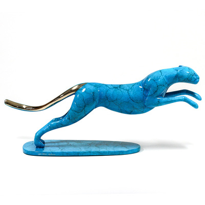 Loet Vanderveen - CHEETAH, LEAPING (302) - BRONZE - 16.5 X 4 X 7.5 - These sculptures are bronze limited editions.
<br>
<br><a href="/[sculpture]/[available]-[patina]-[swatches]/">More than 30 patinas are available</a>. Available patinas are indicated as IN STOCK. Loet Vanderveen limited editions are always in strong demand and our stocked inventory sells quickly. Special orders are not being taken at this time.
<br>
<br>Allow a few weeks for your sculptures to arrive as each one is thoroughly prepared and packed in our warehouse. This includes fully customized crating and boxing for each piece. Your patience is appreciated during this process as we strive to ensure that your new artwork safely arrives.
<br>
<br>Shipping and Handling TBD