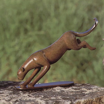 Loet Vanderveen - COUGAR (304) - BRONZE - 12 X 4 X 5 - These sculptures are bronze limited editions.
<br>
<br><a href="/[sculpture]/[available]-[patina]-[swatches]/">More than 30 patinas are available</a>. Available patinas are indicated as IN STOCK. Loet Vanderveen limited editions are always in strong demand and our stocked inventory sells quickly. Special orders are not being taken at this time.
<br>
<br>Allow a few weeks for your sculptures to arrive as each one is thoroughly prepared and packed in our warehouse. This includes fully customized crating and boxing for each piece. Your patience is appreciated during this process as we strive to ensure that your new artwork safely arrives.
<br>
<br>Shipping and Handling TBD