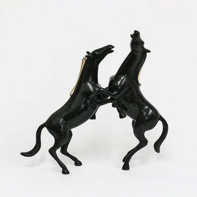 Loet Vanderveen - HORSES, FIGHTING STALLIONS (305) - BRONZE - 11.5 X 4 X 12.5 - These sculptures are bronze limited editions.
<br>
<br><a href="/[sculpture]/[available]-[patina]-[swatches]/">More than 30 patinas are available</a>. Available patinas are indicated as IN STOCK. Loet Vanderveen limited editions are always in strong demand and our stocked inventory sells quickly. Special orders are not being taken at this time.
<br>
<br>Allow a few weeks for your sculptures to arrive as each one is thoroughly prepared and packed in our warehouse. This includes fully customized crating and boxing for each piece. Your patience is appreciated during this process as we strive to ensure that your new artwork safely arrives.
<br>
<br>Shipping and Handling TBD