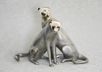 Loet Vanderveen - CHEETAHS, IMPERIAL (308) - BRONZE - 19 X 13 X 14.5 - Free Shipping Anywhere In The USA!<br><br>These sculptures are bronze limited editions.<br><br><a href="/[sculpture]/[available]-[patina]-[swatches]/">More than 30 patinas are available</a>. Available patinas are indicated as IN STOCK. Loet Vanderveen limited editions are always in strong demand and our stocked inventory sells quickly. Please contact the galleries for any special orders.<br><br>Allow a few weeks for your sculptures to arrive as each one is thoroughly prepared and packed in our warehouse. This includes fully customized crating and boxing for each piece. Your patience is appreciated during this process as we strive to ensure that your new artwork safely arrives.
