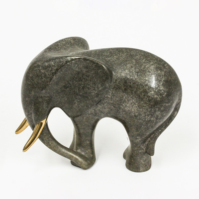 Loet Vanderveen - ELEPHANT STANDING, CLASSIC (325) - BRONZE - 5 X 3.5 - These sculptures are bronze limited editions.
<br>
<br><a href="/[sculpture]/[available]-[patina]-[swatches]/">More than 30 patinas are available</a>. Available patinas are indicated as IN STOCK. Loet Vanderveen limited editions are always in strong demand and our stocked inventory sells quickly. Special orders are not being taken at this time.
<br>
<br>Allow a few weeks for your sculptures to arrive as each one is thoroughly prepared and packed in our warehouse. This includes fully customized crating and boxing for each piece. Your patience is appreciated during this process as we strive to ensure that your new artwork safely arrives.
<br>
<br>Shipping and Handling TBD