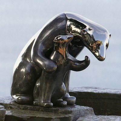 Loet Vanderveen - POLAR PAIR, ANTARCTIC (POLISHED HEADS) (328) - BRONZE - 17 X 9 X 12 - These sculptures are bronze limited editions.
<br>
<br><a href="/[sculpture]/[available]-[patina]-[swatches]/">More than 30 patinas are available</a>. Available patinas are indicated as IN STOCK. Loet Vanderveen limited editions are always in strong demand and our stocked inventory sells quickly. Special orders are not being taken at this time.
<br>
<br>Allow a few weeks for your sculptures to arrive as each one is thoroughly prepared and packed in our warehouse. This includes fully customized crating and boxing for each piece. Your patience is appreciated during this process as we strive to ensure that your new artwork safely arrives.
<br>
<br>Shipping and Handling TBD