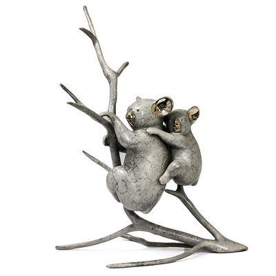 Loet Vanderveen - KOALA & BABY (335) - BRONZE - 12 X 10 - These sculptures are bronze limited editions.
<br>
<br><a href="/[sculpture]/[available]-[patina]-[swatches]/">More than 30 patinas are available</a>. Available patinas are indicated as IN STOCK. Loet Vanderveen limited editions are always in strong demand and our stocked inventory sells quickly. Special orders are not being taken at this time.
<br>
<br>Allow a few weeks for your sculptures to arrive as each one is thoroughly prepared and packed in our warehouse. This includes fully customized crating and boxing for each piece. Your patience is appreciated during this process as we strive to ensure that your new artwork safely arrives.
<br>
<br>Shipping and Handling TBD
