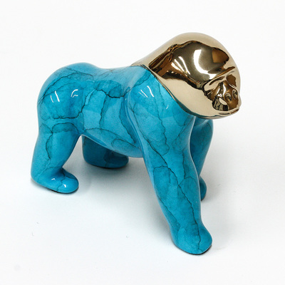 Loet Vanderveen - GORILLA, CLASSIC (339) - BRONZE - 5 X 5 - These sculptures are bronze limited editions.
<br>
<br><a href="/[sculpture]/[available]-[patina]-[swatches]/">More than 30 patinas are available</a>. Available patinas are indicated as IN STOCK. Loet Vanderveen limited editions are always in strong demand and our stocked inventory sells quickly. Special orders are not being taken at this time.
<br>
<br>Allow a few weeks for your sculptures to arrive as each one is thoroughly prepared and packed in our warehouse. This includes fully customized crating and boxing for each piece. Your patience is appreciated during this process as we strive to ensure that your new artwork safely arrives.
<br>
<br>Shipping and Handling TBD