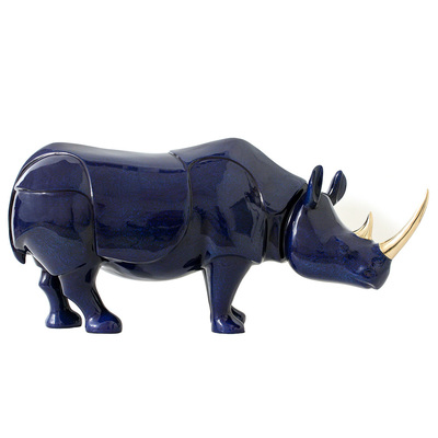 Loet Vanderveen - RHINO, IMPERIAL (341) - BRONZE - 28 X 10 X 13 - These sculptures are bronze limited editions.
<br>
<br><a href="/[sculpture]/[available]-[patina]-[swatches]/">More than 30 patinas are available</a>. Available patinas are indicated as IN STOCK. Loet Vanderveen limited editions are always in strong demand and our stocked inventory sells quickly. Special orders are not being taken at this time.
<br>
<br>Allow a few weeks for your sculptures to arrive as each one is thoroughly prepared and packed in our warehouse. This includes fully customized crating and boxing for each piece. Your patience is appreciated during this process as we strive to ensure that your new artwork safely arrives.
<br>
<br>Shipping and Handling TBD