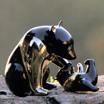 Loet Vanderveen - PANDA AND BABY (344) - BRONZE - 10 X 4.5 X 6.25 - These sculptures are bronze limited editions.
<br>
<br><a href="/[sculpture]/[available]-[patina]-[swatches]/">More than 30 patinas are available</a>. Available patinas are indicated as IN STOCK. Loet Vanderveen limited editions are always in strong demand and our stocked inventory sells quickly. Special orders are not being taken at this time.
<br>
<br>Allow a few weeks for your sculptures to arrive as each one is thoroughly prepared and packed in our warehouse. This includes fully customized crating and boxing for each piece. Your patience is appreciated during this process as we strive to ensure that your new artwork safely arrives.
<br>
<br>Shipping and Handling TBD
