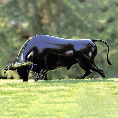 Loet Vanderveen - BULL, IMPERIAL (346) - BRONZE - 42.5 X 20 X 18 - These sculptures are bronze limited editions.
<br>
<br><a href="/[sculpture]/[available]-[patina]-[swatches]/">More than 30 patinas are available</a>. Available patinas are indicated as IN STOCK. Loet Vanderveen limited editions are always in strong demand and our stocked inventory sells quickly. Special orders are not being taken at this time.
<br>
<br>Allow a few weeks for your sculptures to arrive as each one is thoroughly prepared and packed in our warehouse. This includes fully customized crating and boxing for each piece. Your patience is appreciated during this process as we strive to ensure that your new artwork safely arrives.
<br>
<br>Shipping and Handling TBD