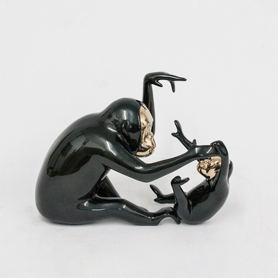 Loet Vanderveen - ORANGUTAN & BABY (351) - BRONZE - 9 X 3.5 X 6 - These sculptures are bronze limited editions.
<br>
<br><a href="/[sculpture]/[available]-[patina]-[swatches]/">More than 30 patinas are available</a>. Available patinas are indicated as IN STOCK. Loet Vanderveen limited editions are always in strong demand and our stocked inventory sells quickly. Special orders are not being taken at this time.
<br>
<br>Allow a few weeks for your sculptures to arrive as each one is thoroughly prepared and packed in our warehouse. This includes fully customized crating and boxing for each piece. Your patience is appreciated during this process as we strive to ensure that your new artwork safely arrives.
<br>
<br>Shipping and Handling TBD