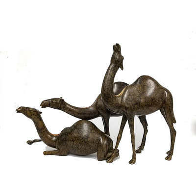 Loet Vanderveen - CAMEL, FAMILY (368) - BRONZE - 23 X 17 - Free Shipping Anywhere In The USA!<br><br>These sculptures are bronze limited editions.<br><br><a href="/[sculpture]/[available]-[patina]-[swatches]/">More than 30 patinas are available</a>. Available patinas are indicated as IN STOCK. Loet Vanderveen limited editions are always in strong demand and our stocked inventory sells quickly. Please contact the galleries for any special orders.<br><br>Allow a few weeks for your sculptures to arrive as each one is thoroughly prepared and packed in our warehouse. This includes fully customized crating and boxing for each piece. Your patience is appreciated during this process as we strive to ensure that your new artwork safely arrives.