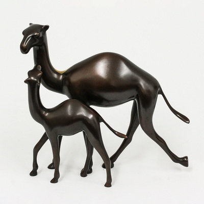 Loet Vanderveen - CAMEL & BABY (369) - BRONZE - 8 X 3 X 8 - These sculptures are bronze limited editions.
<br>
<br><a href="/[sculpture]/[available]-[patina]-[swatches]/">More than 30 patinas are available</a>. Available patinas are indicated as IN STOCK. Loet Vanderveen limited editions are always in strong demand and our stocked inventory sells quickly. Special orders are not being taken at this time.
<br>
<br>Allow a few weeks for your sculptures to arrive as each one is thoroughly prepared and packed in our warehouse. This includes fully customized crating and boxing for each piece. Your patience is appreciated during this process as we strive to ensure that your new artwork safely arrives.
<br>
<br>Shipping and Handling TBD