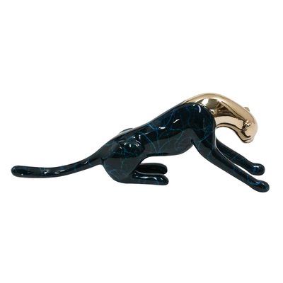 Loet Vanderveen - CHEETAH, CLASSIC STRETCHING (384) - BRONZE - 7.5 X 2.75 - These sculptures are bronze limited editions.
<br>
<br><a href="/[sculpture]/[available]-[patina]-[swatches]/">More than 30 patinas are available</a>. Available patinas are indicated as IN STOCK. Loet Vanderveen limited editions are always in strong demand and our stocked inventory sells quickly. Special orders are not being taken at this time.
<br>
<br>Allow a few weeks for your sculptures to arrive as each one is thoroughly prepared and packed in our warehouse. This includes fully customized crating and boxing for each piece. Your patience is appreciated during this process as we strive to ensure that your new artwork safely arrives.
<br>
<br>Shipping and Handling TBD