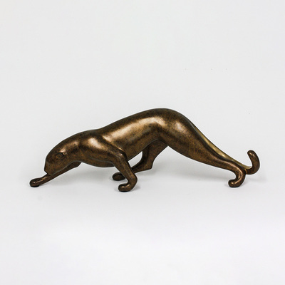 Loet Vanderveen - COUGAR, STRETCHING (396) - BRONZE - 21 X 7 - These sculptures are bronze limited editions.
<br>
<br><a href="/[sculpture]/[available]-[patina]-[swatches]/">More than 30 patinas are available</a>. Available patinas are indicated as IN STOCK. Loet Vanderveen limited editions are always in strong demand and our stocked inventory sells quickly. Special orders are not being taken at this time.
<br>
<br>Allow a few weeks for your sculptures to arrive as each one is thoroughly prepared and packed in our warehouse. This includes fully customized crating and boxing for each piece. Your patience is appreciated during this process as we strive to ensure that your new artwork safely arrives.
<br>
<br>Shipping and Handling TBD