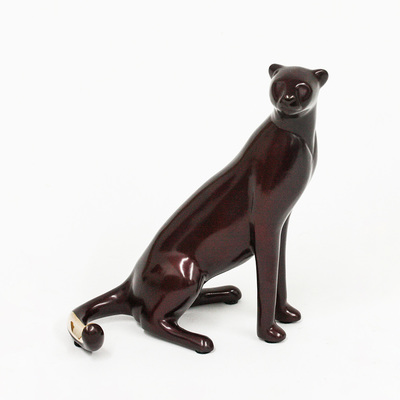 Loet Vanderveen - CHEETAH, STUDIO (398) - BRONZE - 6 X 6.5 - Free Shipping Anywhere In The USA!<br><br>These sculptures are bronze limited editions.<br><br><a href="/[sculpture]/[available]-[patina]-[swatches]/">More than 30 patinas are available</a>. Available patinas are indicated as IN STOCK. Loet Vanderveen limited editions are always in strong demand and our stocked inventory sells quickly. Please contact the galleries for any special orders.<br><br>Allow a few weeks for your sculptures to arrive as each one is thoroughly prepared and packed in our warehouse. This includes fully customized crating and boxing for each piece. Your patience is appreciated during this process as we strive to ensure that your new artwork safely arrives.