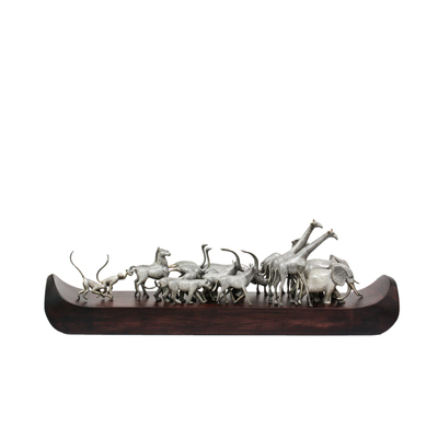 Loet Vanderveen - ARK, NOAH'S LG (404) - BRONZE - 32 X 9 - Free Shipping Anywhere In The USA!
<br>
<br>These sculptures are bronze limited editions.
<br>
<br><a href="/[sculpture]/[available]-[patina]-[swatches]/">More than 30 patinas are available</a>. Available patinas are indicated as IN STOCK. Loet Vanderveen limited editions are always in strong demand and our stocked inventory sells quickly. Special orders are not being taken at this time.
<br>
<br>Allow a few weeks for your sculptures to arrive as each one is thoroughly prepared and packed in our warehouse. This includes fully customized crating and boxing for each piece. Your patience is appreciated during this process as we strive to ensure that your new artwork safely arrives.
