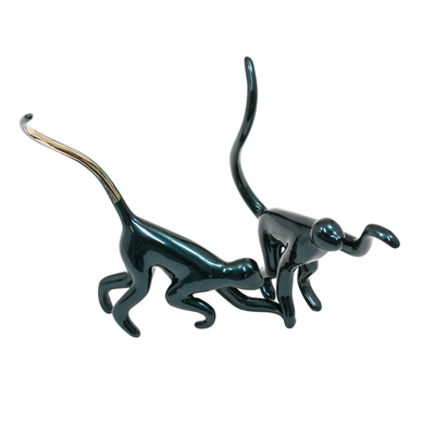Loet Vanderveen - MONKEY PAIR, NOAH'S (414) - BRONZE - 7 X 2.75 - These sculptures are bronze limited editions.
<br>
<br><a href="/[sculpture]/[available]-[patina]-[swatches]/">More than 30 patinas are available</a>. Available patinas are indicated as IN STOCK. Loet Vanderveen limited editions are always in strong demand and our stocked inventory sells quickly. Special orders are not being taken at this time.
<br>
<br>Allow a few weeks for your sculptures to arrive as each one is thoroughly prepared and packed in our warehouse. This includes fully customized crating and boxing for each piece. Your patience is appreciated during this process as we strive to ensure that your new artwork safely arrives.
<br>
<br>Shipping and Handling TBD