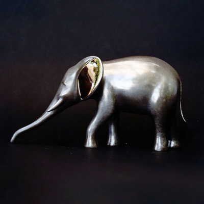 Loet Vanderveen - ELEPHANT, DRINKING SMALL (422) - BRONZE - 12 X 6.75 - These sculptures are bronze limited editions.
<br>
<br><a href="/[sculpture]/[available]-[patina]-[swatches]/">More than 30 patinas are available</a>. Available patinas are indicated as IN STOCK. Loet Vanderveen limited editions are always in strong demand and our stocked inventory sells quickly. Special orders are not being taken at this time.
<br>
<br>Allow a few weeks for your sculptures to arrive as each one is thoroughly prepared and packed in our warehouse. This includes fully customized crating and boxing for each piece. Your patience is appreciated during this process as we strive to ensure that your new artwork safely arrives.
<br>
<br>Shipping and Handling TBD