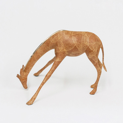 Loet Vanderveen - GIRAFFE, DRINKING (423) - BRONZE - 11 X 8 - These sculptures are bronze limited editions.
<br>
<br><a href="/[sculpture]/[available]-[patina]-[swatches]/">More than 30 patinas are available</a>. Available patinas are indicated as IN STOCK. Loet Vanderveen limited editions are always in strong demand and our stocked inventory sells quickly. Special orders are not being taken at this time.
<br>
<br>Allow a few weeks for your sculptures to arrive as each one is thoroughly prepared and packed in our warehouse. This includes fully customized crating and boxing for each piece. Your patience is appreciated during this process as we strive to ensure that your new artwork safely arrives.
<br>
<br>Shipping and Handling TBD