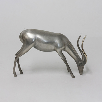 Loet Vanderveen - IMPALA, DRINKING (424) - BRONZE - 8.75 X 5.75 - These sculptures are bronze limited editions.
<br>
<br><a href="/[sculpture]/[available]-[patina]-[swatches]/">More than 30 patinas are available</a>. Available patinas are indicated as IN STOCK. Loet Vanderveen limited editions are always in strong demand and our stocked inventory sells quickly. Special orders are not being taken at this time.
<br>
<br>Allow a few weeks for your sculptures to arrive as each one is thoroughly prepared and packed in our warehouse. This includes fully customized crating and boxing for each piece. Your patience is appreciated during this process as we strive to ensure that your new artwork safely arrives.
<br>
<br>Shipping and Handling TBD