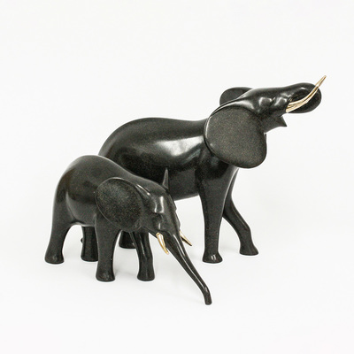 Loet Vanderveen - ELEPHANT PAIR, DRINKING (425) - BRONZE - 16 X 11.5 - Free Shipping Anywhere In The USA!<br><br>These sculptures are bronze limited editions.<br><br><a href="/[sculpture]/[available]-[patina]-[swatches]/">More than 30 patinas are available</a>. Available patinas are indicated as IN STOCK. Loet Vanderveen limited editions are always in strong demand and our stocked inventory sells quickly. Please contact the galleries for any special orders.<br><br>Allow a few weeks for your sculptures to arrive as each one is thoroughly prepared and packed in our warehouse. This includes fully customized crating and boxing for each piece. Your patience is appreciated during this process as we strive to ensure that your new artwork safely arrives.