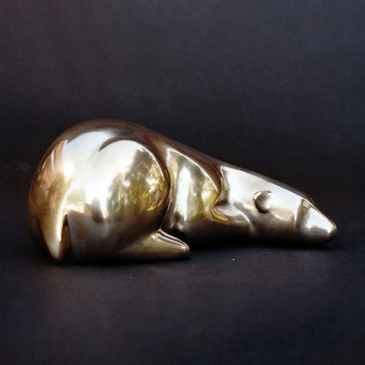 Loet Vanderveen - POLAR BEAR, RECLINING (427) - BRONZE - 8 X 3 - These sculptures are bronze limited editions.
<br>
<br><a href="/[sculpture]/[available]-[patina]-[swatches]/">More than 30 patinas are available</a>. Available patinas are indicated as IN STOCK. Loet Vanderveen limited editions are always in strong demand and our stocked inventory sells quickly. Special orders are not being taken at this time.
<br>
<br>Allow a few weeks for your sculptures to arrive as each one is thoroughly prepared and packed in our warehouse. This includes fully customized crating and boxing for each piece. Your patience is appreciated during this process as we strive to ensure that your new artwork safely arrives.
<br>
<br>Shipping and Handling TBD