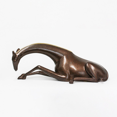 Loet Vanderveen - GIRAFFE, ROYAL (448) - BRONZE - 9 X 8 X 23 - These sculptures are bronze limited editions.
<br>
<br><a href="/[sculpture]/[available]-[patina]-[swatches]/">More than 30 patinas are available</a>. Available patinas are indicated as IN STOCK. Loet Vanderveen limited editions are always in strong demand and our stocked inventory sells quickly. Special orders are not being taken at this time.
<br>
<br>Allow a few weeks for your sculptures to arrive as each one is thoroughly prepared and packed in our warehouse. This includes fully customized crating and boxing for each piece. Your patience is appreciated during this process as we strive to ensure that your new artwork safely arrives.
<br>
<br>Shipping and Handling TBD