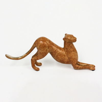 Loet Vanderveen - CHEETAH, CROUCHING (450) - BRONZE - 11 X 4.25 - These sculptures are bronze limited editions.
<br>
<br><a href="/[sculpture]/[available]-[patina]-[swatches]/">More than 30 patinas are available</a>. Available patinas are indicated as IN STOCK. Loet Vanderveen limited editions are always in strong demand and our stocked inventory sells quickly. Special orders are not being taken at this time.
<br>
<br>Allow a few weeks for your sculptures to arrive as each one is thoroughly prepared and packed in our warehouse. This includes fully customized crating and boxing for each piece. Your patience is appreciated during this process as we strive to ensure that your new artwork safely arrives.
<br>
<br>Shipping and Handling TBD