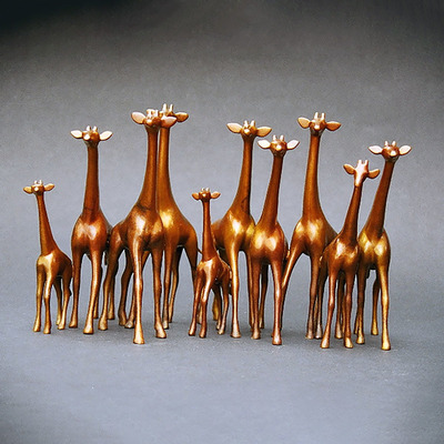 Loet Vanderveen - GIRAFFES, ALERT-LARGE (457) - BRONZE - 15.5 X 8 X 9.75 - These sculptures are bronze limited editions.
<br>
<br><a href="/[sculpture]/[available]-[patina]-[swatches]/">More than 30 patinas are available</a>. Available patinas are indicated as IN STOCK. Loet Vanderveen limited editions are always in strong demand and our stocked inventory sells quickly. Special orders are not being taken at this time.
<br>
<br>Allow a few weeks for your sculptures to arrive as each one is thoroughly prepared and packed in our warehouse. This includes fully customized crating and boxing for each piece. Your patience is appreciated during this process as we strive to ensure that your new artwork safely arrives.
<br>
<br>Shipping and Handling TBD