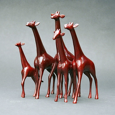 Loet Vanderveen - GIRAFFES, ALERT-SMALL (458) - BRONZE - 7.25 X 6.5 X 9.75 - These sculptures are bronze limited editions.
<br>
<br><a href="/[sculpture]/[available]-[patina]-[swatches]/">More than 30 patinas are available</a>. Available patinas are indicated as IN STOCK. Loet Vanderveen limited editions are always in strong demand and our stocked inventory sells quickly. Special orders are not being taken at this time.
<br>
<br>Allow a few weeks for your sculptures to arrive as each one is thoroughly prepared and packed in our warehouse. This includes fully customized crating and boxing for each piece. Your patience is appreciated during this process as we strive to ensure that your new artwork safely arrives.
<br>
<br>Shipping and Handling TBD