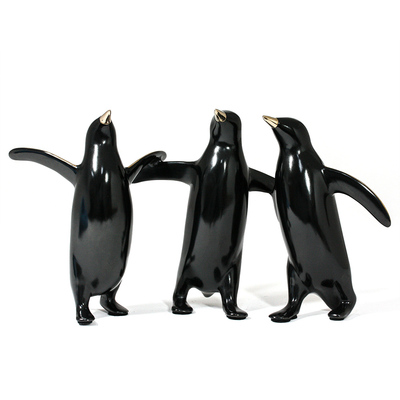 Loet Vanderveen - PENGUIN TRIO (474) - BRONZE - 9 X 4 X 5.25 - Free Shipping Anywhere In The USA!<br><br>These sculptures are bronze limited editions.<br><br><a href="/[sculpture]/[available]-[patina]-[swatches]/">More than 30 patinas are available</a>. Available patinas are indicated as IN STOCK. Loet Vanderveen limited editions are always in strong demand and our stocked inventory sells quickly. Please contact the galleries for any special orders.<br><br>Allow a few weeks for your sculptures to arrive as each one is thoroughly prepared and packed in our warehouse. This includes fully customized crating and boxing for each piece. Your patience is appreciated during this process as we strive to ensure that your new artwork safely arrives.