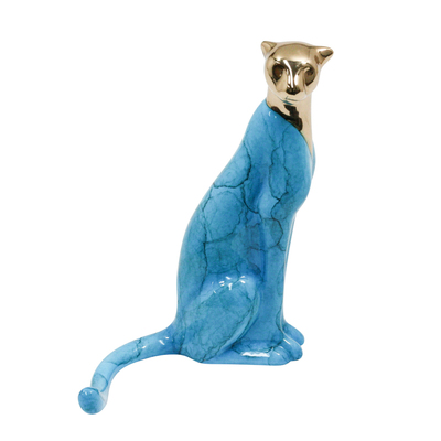 Loet Vanderveen - CHEETAH, CLASSIC SEATED JEWEL (479) - BRONZE - 4 X 5.5 - These sculptures are bronze limited editions.
<br>
<br><a href="/[sculpture]/[available]-[patina]-[swatches]/">More than 30 patinas are available</a>. Available patinas are indicated as IN STOCK. Loet Vanderveen limited editions are always in strong demand and our stocked inventory sells quickly. Special orders are not being taken at this time.
<br>
<br>Allow a few weeks for your sculptures to arrive as each one is thoroughly prepared and packed in our warehouse. This includes fully customized crating and boxing for each piece. Your patience is appreciated during this process as we strive to ensure that your new artwork safely arrives.
<br>
<br>Shipping and Handling TBD