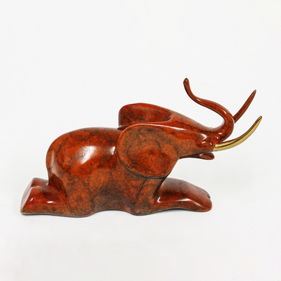 Loet Vanderveen - ELEPHANT, SEATED JEWEL (482) - BRONZE - 5 X 3.5 - These sculptures are bronze limited editions.
<br>
<br><a href="/[sculpture]/[available]-[patina]-[swatches]/">More than 30 patinas are available</a>. Available patinas are indicated as IN STOCK. Loet Vanderveen limited editions are always in strong demand and our stocked inventory sells quickly. Special orders are not being taken at this time.
<br>
<br>Allow a few weeks for your sculptures to arrive as each one is thoroughly prepared and packed in our warehouse. This includes fully customized crating and boxing for each piece. Your patience is appreciated during this process as we strive to ensure that your new artwork safely arrives.
<br>
<br>Shipping and Handling TBD