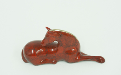 Loet Vanderveen - HORSE, JEWEL (484) - BRONZE - 5 X 4.5 - These sculptures are bronze limited editions.
<br>
<br><a href="/[sculpture]/[available]-[patina]-[swatches]/">More than 30 patinas are available</a>. Available patinas are indicated as IN STOCK. Loet Vanderveen limited editions are always in strong demand and our stocked inventory sells quickly. Special orders are not being taken at this time.
<br>
<br>Allow a few weeks for your sculptures to arrive as each one is thoroughly prepared and packed in our warehouse. This includes fully customized crating and boxing for each piece. Your patience is appreciated during this process as we strive to ensure that your new artwork safely arrives.
<br>
<br>Shipping and Handling TBD