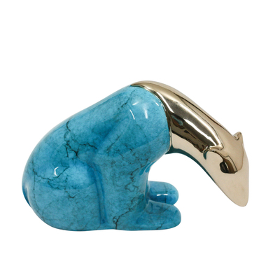 Loet Vanderveen - POLAR BEAR, JEWEL (486) - BRONZE - 5 X 3.3 - These sculptures are bronze limited editions.
<br>
<br><a href="/[sculpture]/[available]-[patina]-[swatches]/">More than 30 patinas are available</a>. Available patinas are indicated as IN STOCK. Loet Vanderveen limited editions are always in strong demand and our stocked inventory sells quickly. Special orders are not being taken at this time.
<br>
<br>Allow a few weeks for your sculptures to arrive as each one is thoroughly prepared and packed in our warehouse. This includes fully customized crating and boxing for each piece. Your patience is appreciated during this process as we strive to ensure that your new artwork safely arrives.
<br>
<br>Shipping and Handling TBD