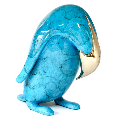 Loet Vanderveen - PENGUIN, EMPEROR (487) - BRONZE - 9 X 5.5 X 9 - These sculptures are bronze limited editions.
<br>
<br><a href="/[sculpture]/[available]-[patina]-[swatches]/">More than 30 patinas are available</a>. Available patinas are indicated as IN STOCK. Loet Vanderveen limited editions are always in strong demand and our stocked inventory sells quickly. Special orders are not being taken at this time.
<br>
<br>Allow a few weeks for your sculptures to arrive as each one is thoroughly prepared and packed in our warehouse. This includes fully customized crating and boxing for each piece. Your patience is appreciated during this process as we strive to ensure that your new artwork safely arrives.
<br>
<br>Shipping and Handling TBD
