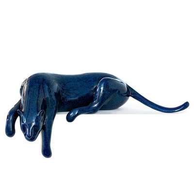 Loet Vanderveen - COUGAR, RECLINING (503) - BRONZE - 14 X 5 X 4 - These sculptures are bronze limited editions.
<br>
<br><a href="/[sculpture]/[available]-[patina]-[swatches]/">More than 30 patinas are available</a>. Available patinas are indicated as IN STOCK. Loet Vanderveen limited editions are always in strong demand and our stocked inventory sells quickly. Special orders are not being taken at this time.
<br>
<br>Allow a few weeks for your sculptures to arrive as each one is thoroughly prepared and packed in our warehouse. This includes fully customized crating and boxing for each piece. Your patience is appreciated during this process as we strive to ensure that your new artwork safely arrives.
<br>
<br>Shipping and Handling TBD